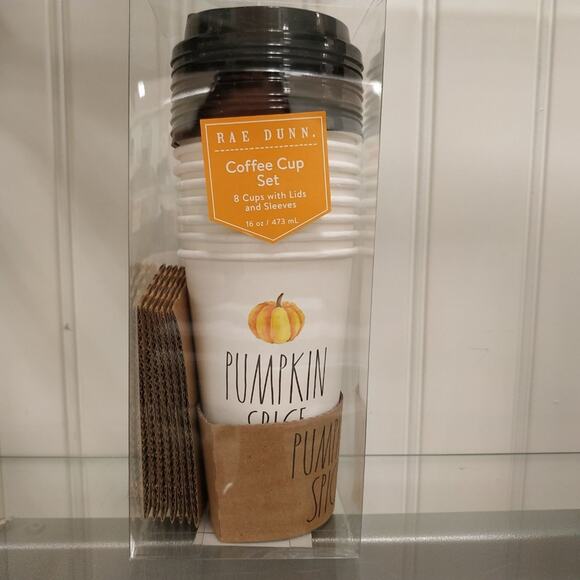 Rae Dunn LL "PUMPKIN SPICE" Travel Cups - Picture 1 of 2